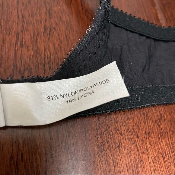 Gossard Black Lace Embroidered Floral Bra Size 34B - Picture 7 of 9